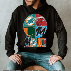 All Miami Teams Dolphins, Heat, Hurricanes, Marlins Pride Tee Shirt