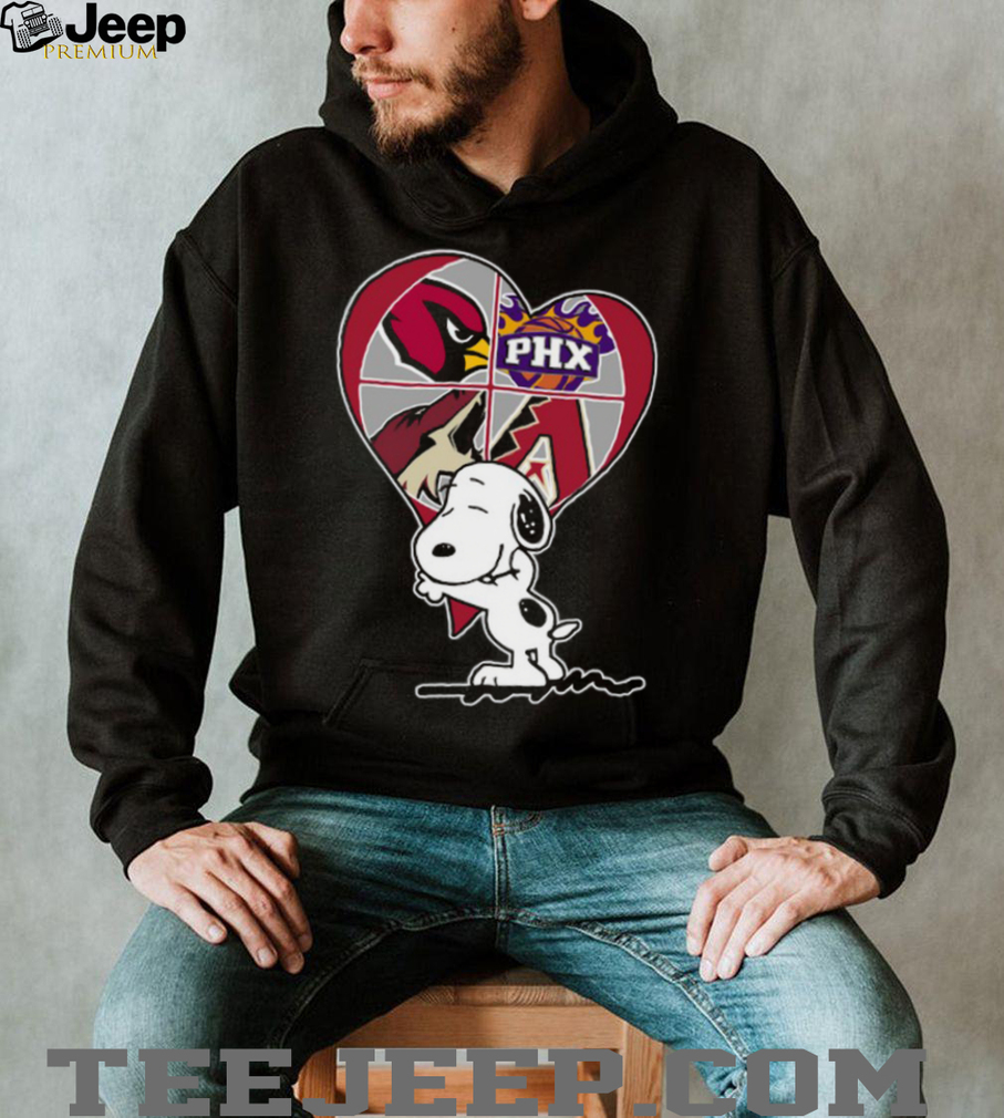 Arizona Cardinals, Suns, & Diamondbacks Snoopy Shirt Arizona Cardinals, Suns, & Diamondbacks Snoopy Shirt