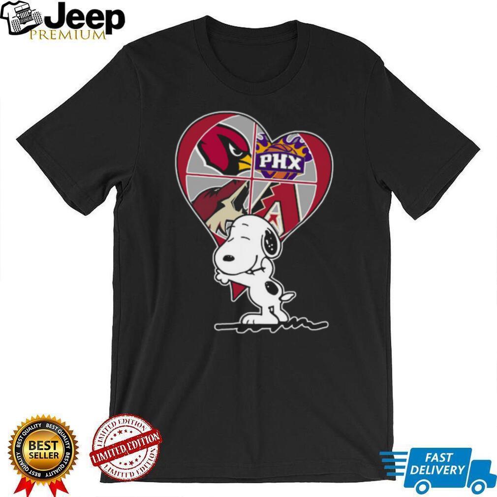 Arizona Cardinals, Suns, & Diamondbacks Snoopy Shirt Arizona Cardinals, Suns, & Diamondbacks Snoopy Shirt