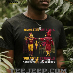 Arizona State Sun Devils & Cardinals Saturdays & Sundays Fan T Shirt
