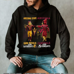 Arizona State Sun Devils & Cardinals Saturdays & Sundays Fan T Shirt