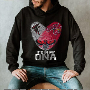 Atlanta Falcons, Braves, and Hawks DNA Heart T Shirt