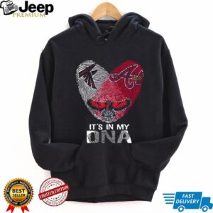 Atlanta Falcons, Braves, and Hawks DNA Heart T Shirt