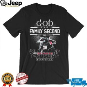 Atlanta Falcons God First, Family Second Football T Shirt