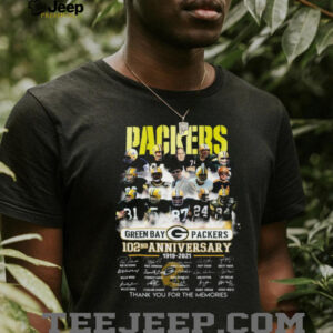 Awesome The Green Bay Packers 102 Years 1919 2021 Signatures Shirt