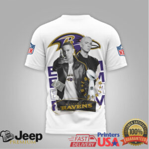 Baltimore Ravens Official NFL Eminem 3D Shirt