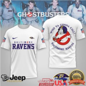 Baltimore Ravens Official NFL Ghostbusters 3D Shirt