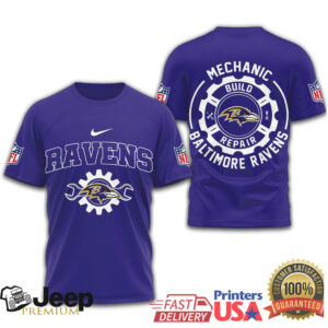 Baltimore Ravens Official NFL Mechanic 3D Shirt