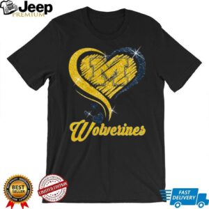 Blue and Gold Michigan Wolverines Fan T Shirt