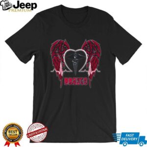 Braves Baseball Nurse Doctor Wings Heartbeat T Shirt