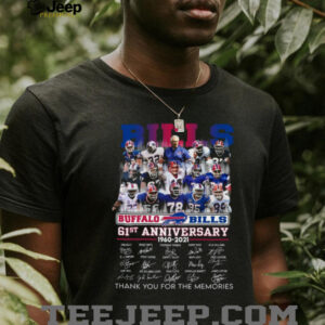 Buffalo Bills 61st Anniversary Commemorative T Shirt