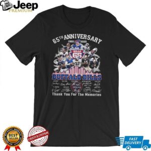 Buffalo Bills 65th Anniversary 1960 2025 Player Signatures T Shirt
