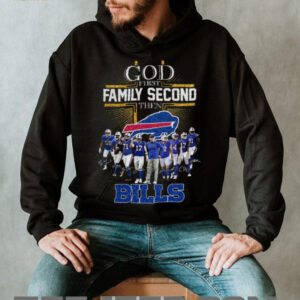 Buffalo Bills God First Family Second Player Signatures Shirt