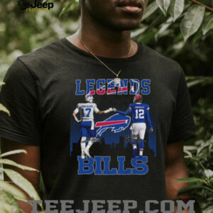 Buffalo Bills Legends Josh Allen & Jim Kelly Signature T Shirt Buffalo Bills Legends Josh Allen & Jim Kelly Signature T Shirt