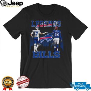 Buffalo Bills Legends Josh Allen & Jim Kelly Signature T Shirt