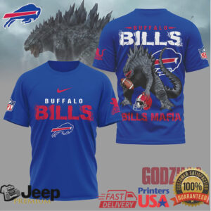 Buffalo Bills Official NFL Godzilla Football Shirt