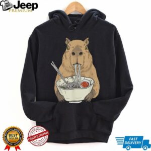 Capybara Ramen Japanese Funny Graphic Tee Kawaii Anime Gifts T Shirt