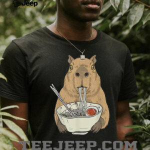 Capybara Ramen Japanese Funny Graphic Tee Kawaii Anime Gifts T Shirt