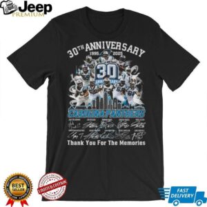 Carolina Panthers 30th Anniversary 1995 2025 Thank You For The Memories Long Sleeve Shirt