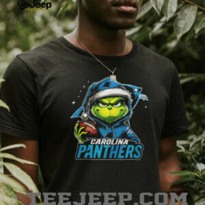 Carolina Panthers Grinch Santa Hat Football T Shirt Carolina Panthers Grinch Santa Hat Football T Shirt