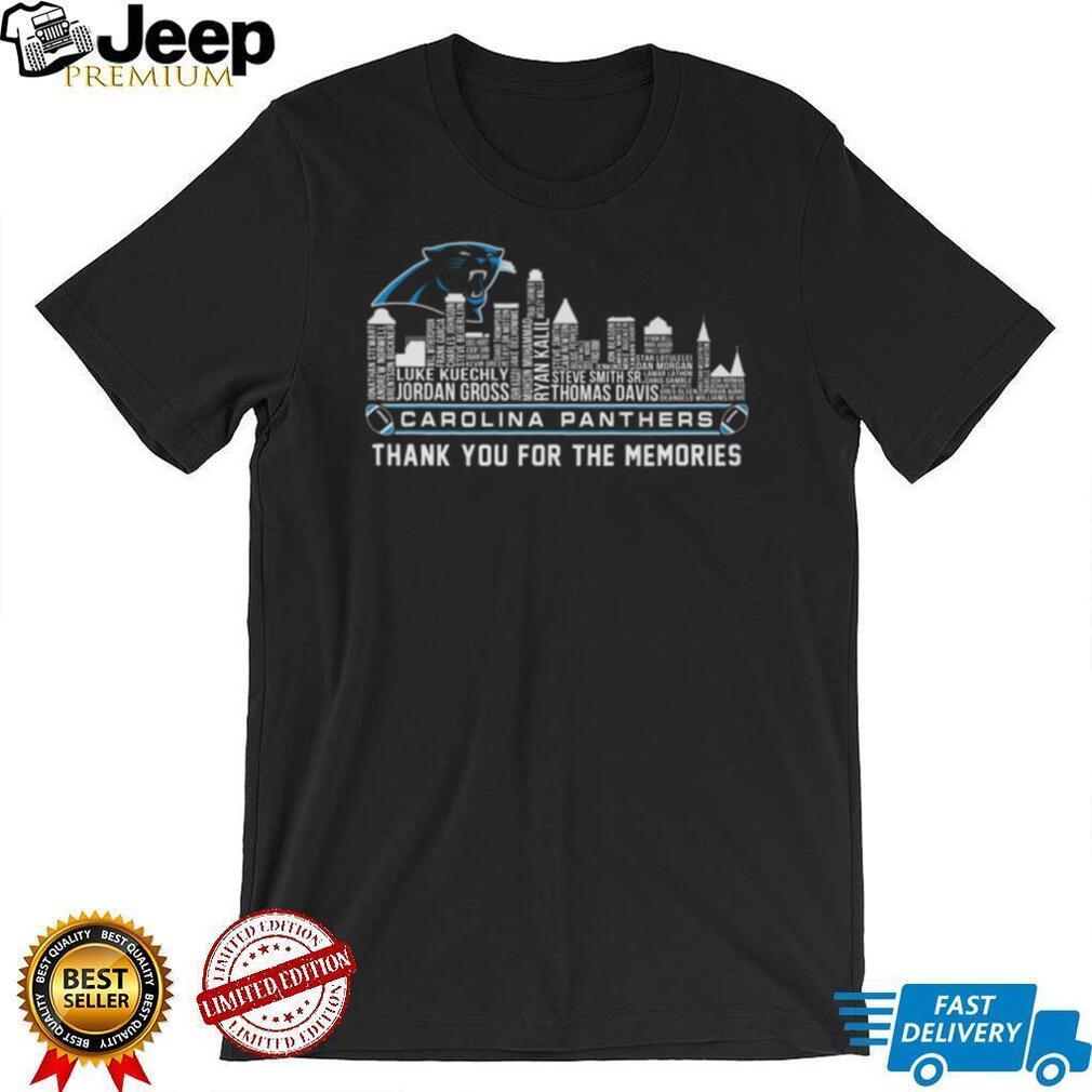 Carolina Panthers Thank You For The Memories Player Skyline T Shirt Carolina Panthers Thank You For The Memories Player Skyline T Shirt