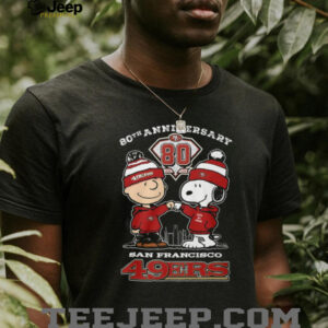 Charlie Brown & Snoopy San Francisco 49ers 80th Anniversary T Shirt