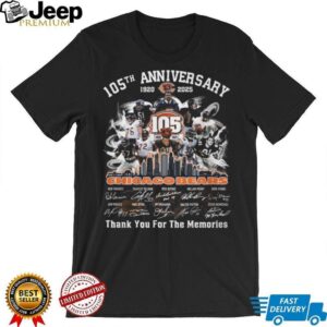 Chicago Bears 105th Anniversary 1920 2025 Players Signatures Thank You For The Memories T Shirt Chicago Bears 105th Anniversary 1920 2025 Players Signatures Thank You For The Memories T Shirt