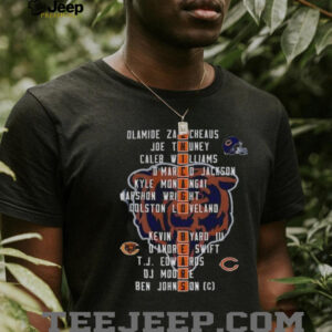 Chicago Bears 2025 Olamide Zaccheaus Joe Thuney Caleb Williams O’marco Jackson shirt