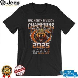 Chicago Bears Football mascot NFC North Champions 2005 2025 Good Better Best Beardown shirt Chicago Bears Football mascot NFC North Champions 2005 2025 Good Better Best Beardown shirt