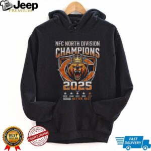 Chicago Bears Football mascot NFC North Champions 2005 2025 Good Better Best Beardown shirt
