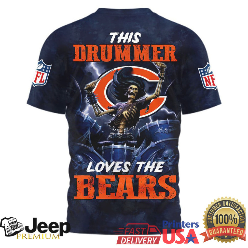 Chicago Bears Official NFL Drummer 3D Shirt Chicago Bears Official NFL Drummer 3D Shirt
