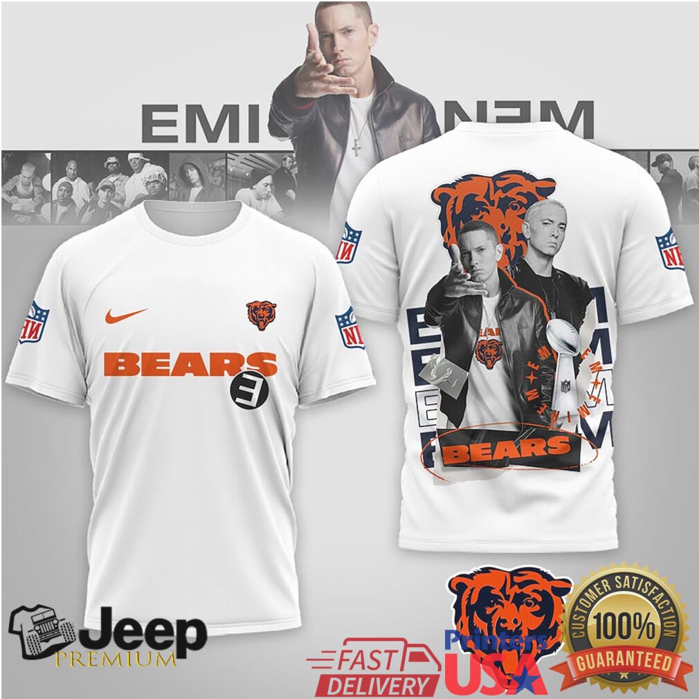Chicago Bears Official NFL Eminem 3D Shirt Chicago Bears Official NFL Eminem 3D Shirt