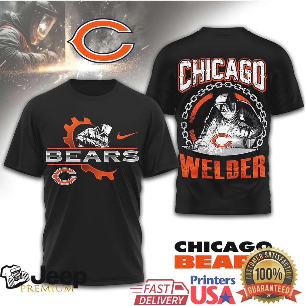 Chicago Bears Official NFL Welder 3D Shirt Chicago Bears Official NFL Welder 3D Shirt