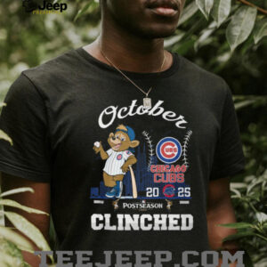 Chicago Cubs Fly The Win Mascot 2025 October Baseball T Shirt Chicago Cubs Fly The Win Mascot 2025 October Baseball T Shirt