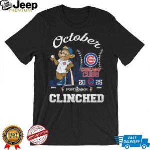 Chicago Cubs Fly The Win Mascot 2025 October Baseball T Shirt