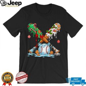 Christmas Baseball Ice Cream Drip Candy Game Day Boys Kids T Shirt Christmas Baseball Ice Cream Drip Candy Game Day Boys Kids T Shirt