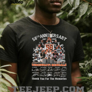 Cincinnati Bengals 58th Anniversary 1967 2025 Commemorative T Shirt
