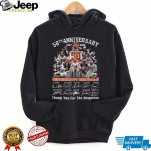 Cincinnati Bengals 58th Anniversary 1967 2025 Commemorative T Shirt