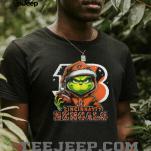 Cincinnati Bengals Grinch Santa Hat Football T Shirt Cincinnati Bengals Grinch Santa Hat Football T Shirt