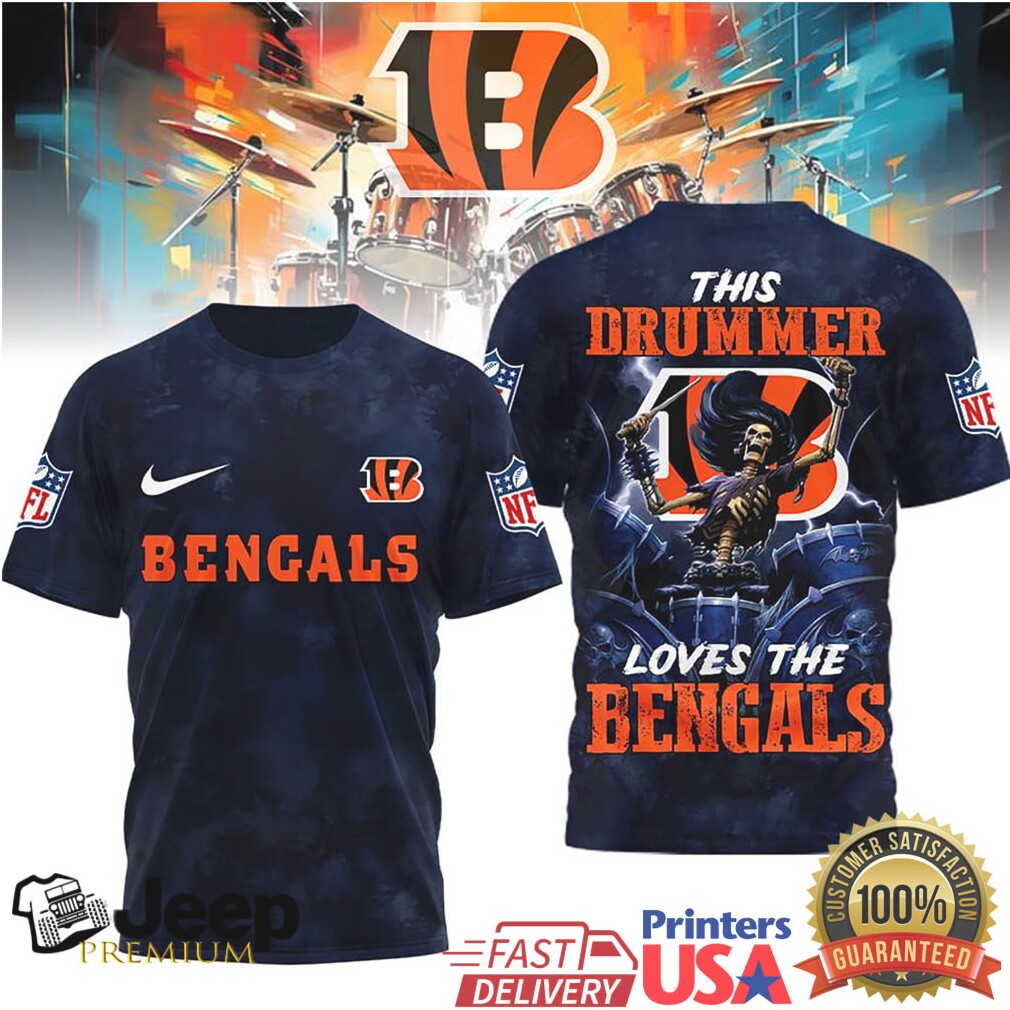Cincinnati Bengals Official NFL Drummer 3D Shirt Cincinnati Bengals Official NFL Drummer 3D Shirt