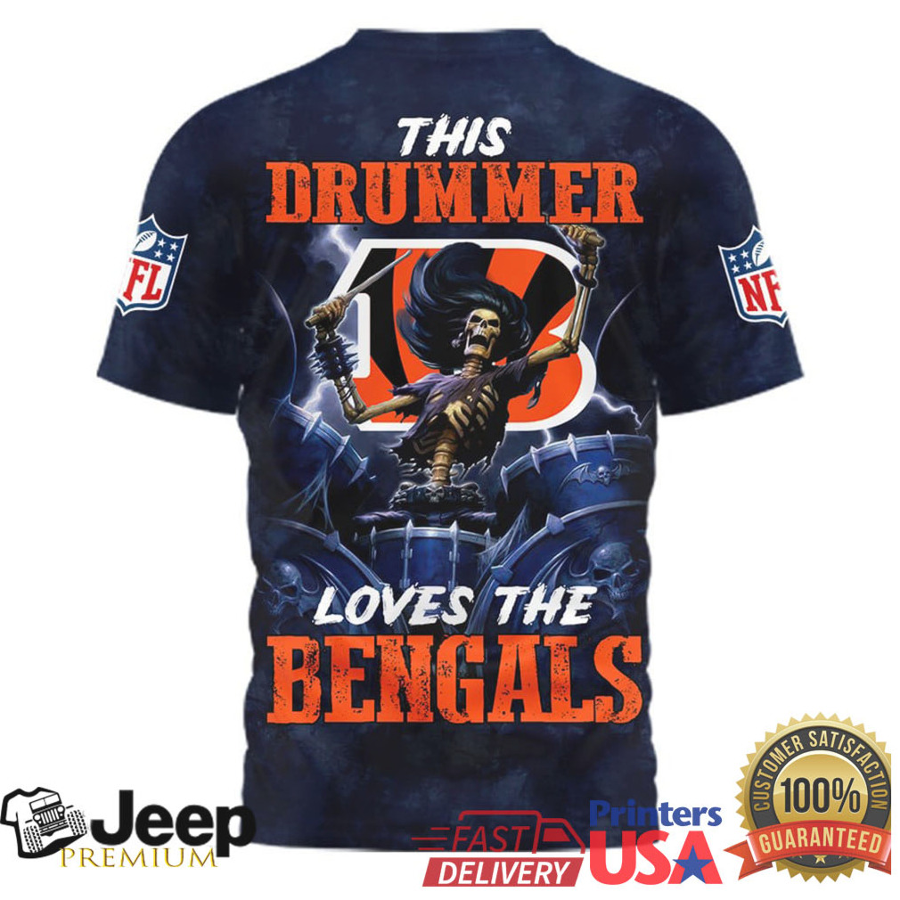 Cincinnati Bengals Official NFL Drummer 3D Shirt Cincinnati Bengals Official NFL Drummer 3D Shirt