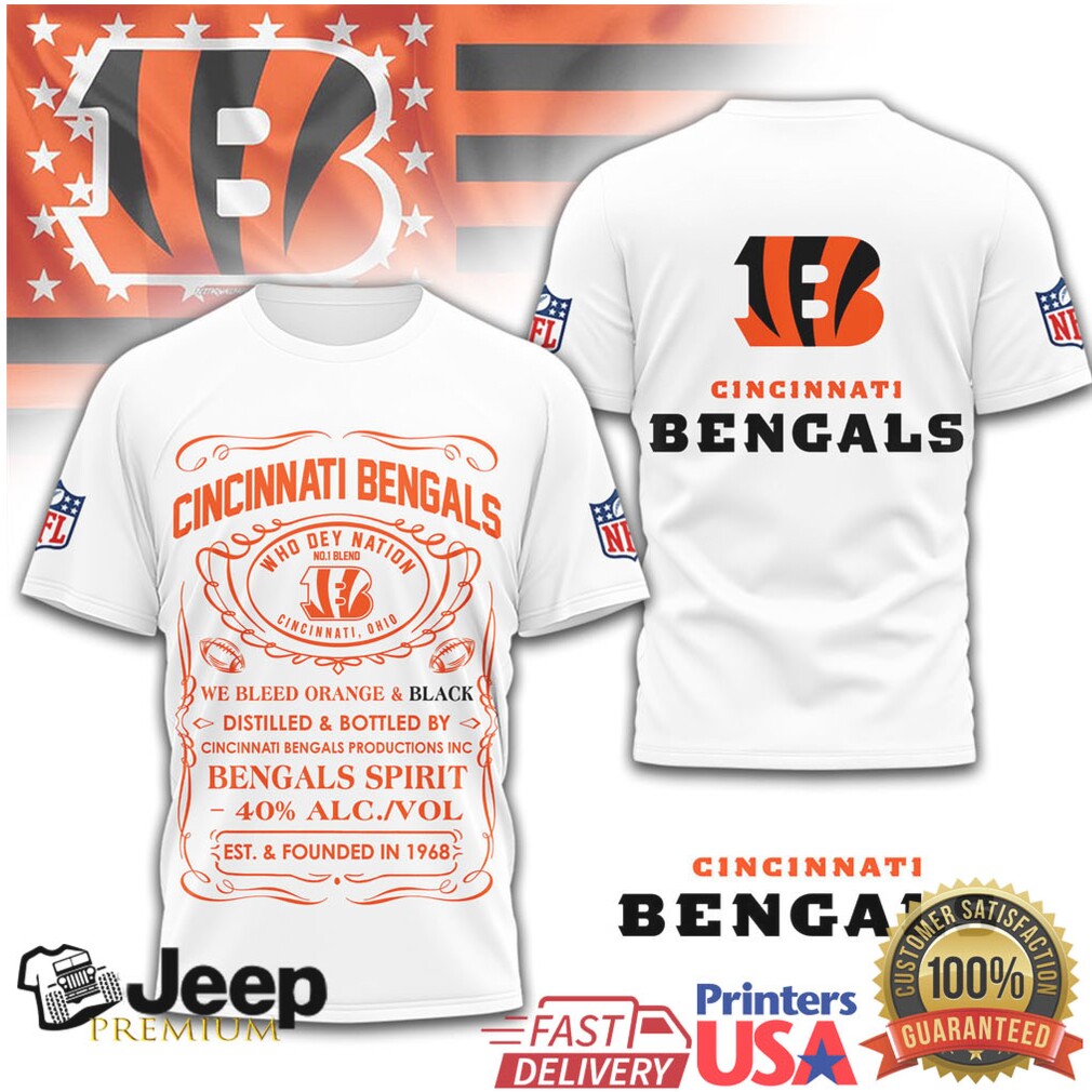 Cincinnati Bengals Official NFL Whiskey 3D Shirt Cincinnati Bengals Official NFL Whiskey 3D Shirt