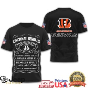 Cincinnati Bengals Official NFL Whiskey 3D Shirt