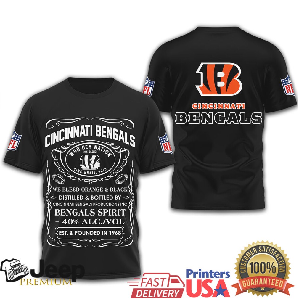 Cincinnati Bengals Official NFL Whiskey 3D Shirt Cincinnati Bengals Official NFL Whiskey 3D Shirt