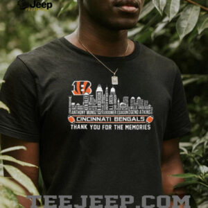 Cincinnati Bengals Skyline Player Names Thank You For The Memories T Shirt