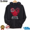 Reds Baseball Fan Fingerprint Heart DNA T Shirt Reds Baseball Fan Fingerprint Heart DNA T Shirt