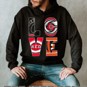 Cincinnati Sports Fan LOVE T Shirt or the Cincinnati Reds and Bengals LOVE T Shirt