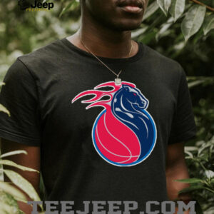 Classic Blue and Red Basketball Horse Graphic T Shirt