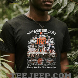 Cleveland Browns 82nd Anniversary 1944 2026 Thank You For The Memories Signatures T Shirt Cleveland Browns 82nd Anniversary 1944 2026 Thank You For The Memories Signatures T Shirt