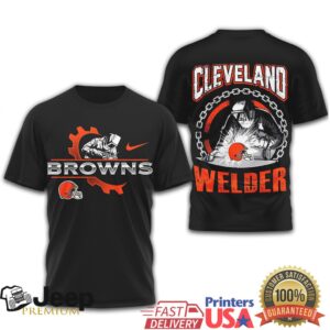 Cleveland Browns Official NFL Welder 3D Shirt Cleveland Browns Official NFL Welder 3D Shirt